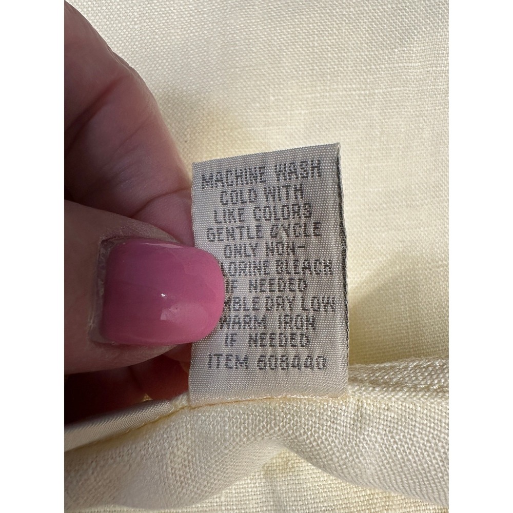 J Jill 100% Linen Sheath Dress Butter Yellow Size 6 Resort Cruise Euro Vaca - Picture 9 of 9